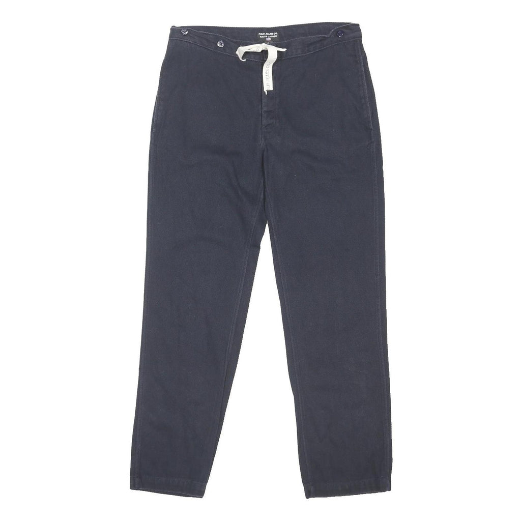 RALPH LAUREN POLO JEANS COMPANY Womens Cotton Blend Navy Blue Regular Fit