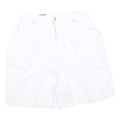 AMI Womens White Casual Cotton Blend Shorts M W30 Pocketed Zip Fly