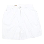 AMI Womens White Casual Cotton Blend Shorts M W30 Pocketed Zip Fly