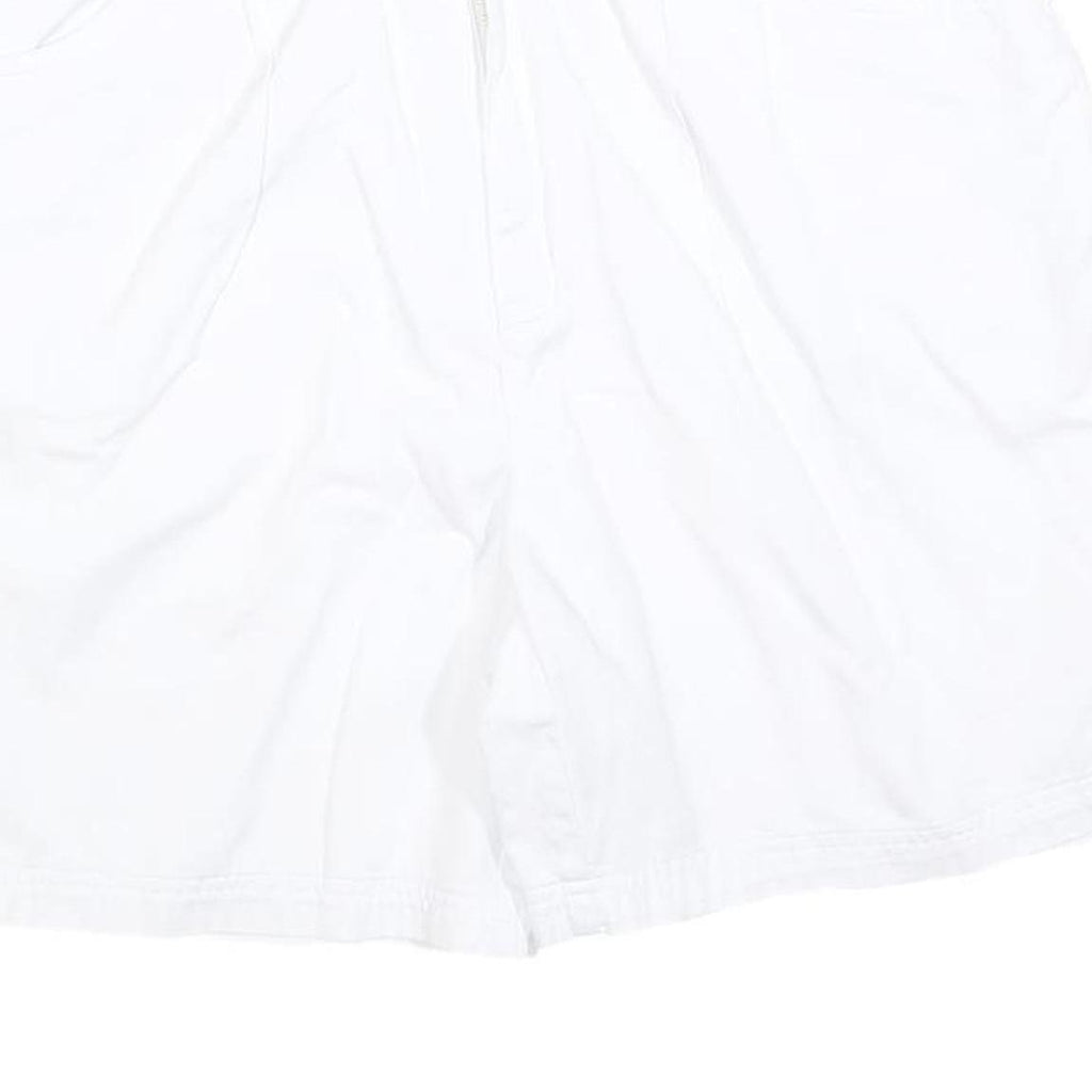 AMI Womens White Casual Cotton Blend Shorts M W30 Pocketed Zip Fly