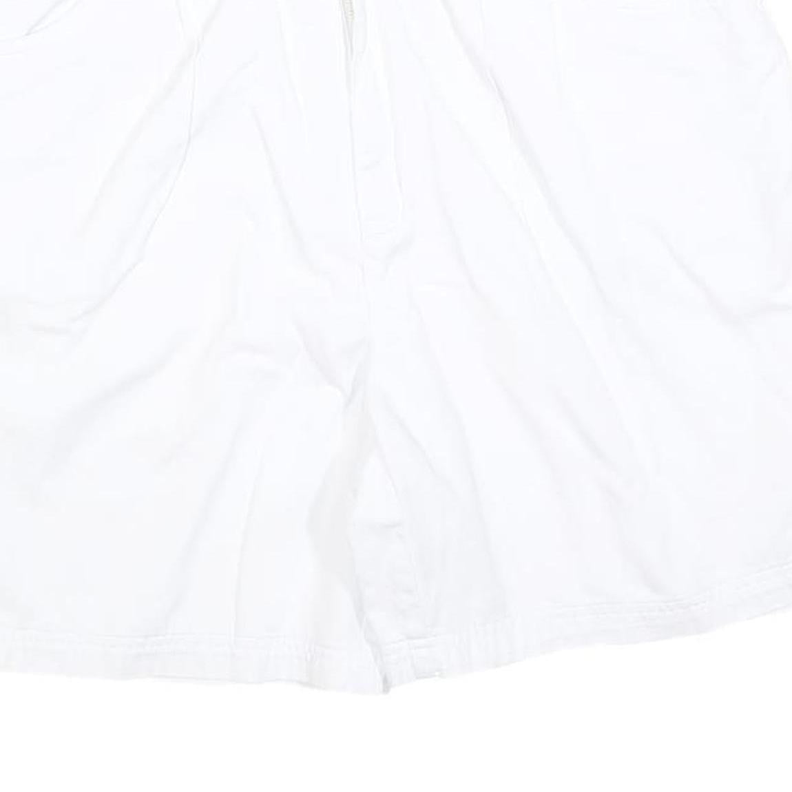 AMI Womens White Casual Cotton Blend Shorts M W30 Pocketed Zip Fly