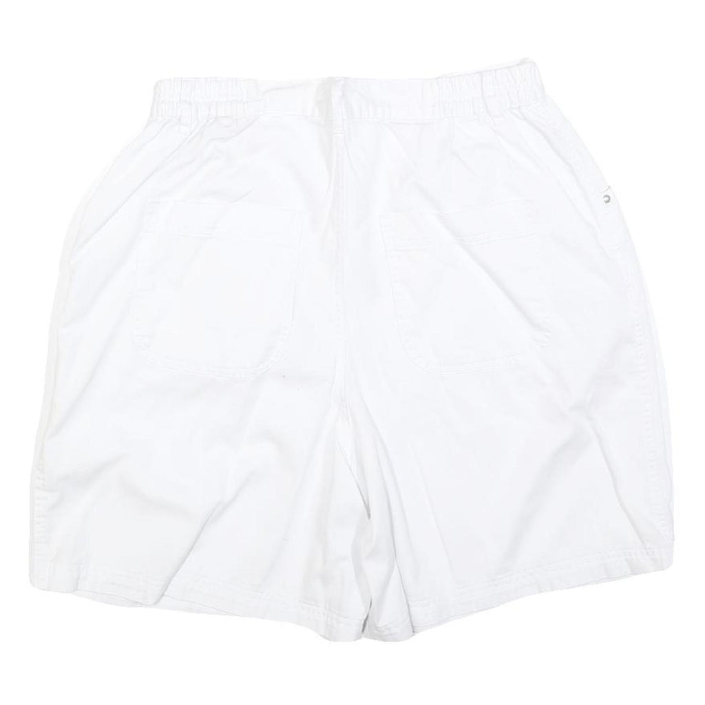 AMI Womens White Casual Cotton Blend Shorts M W30 Pocketed Zip Fly