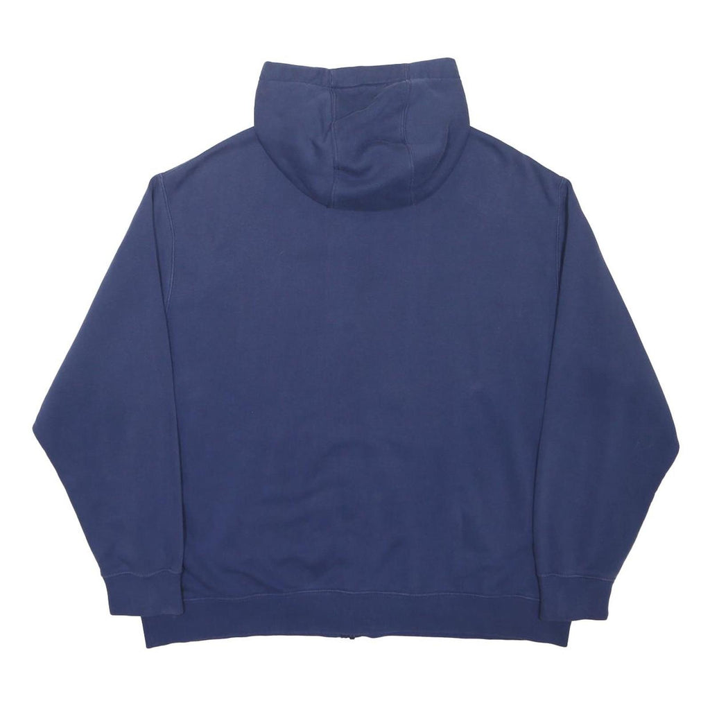 NIKE Mens Blue Navy Zip Up Hoodie 2XL Cotton Blend Sportswear Casual