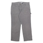CARHARTT Mens Relaxed Fit Grey Cotton Blend Workwear Trousers W38 L30 Workwear