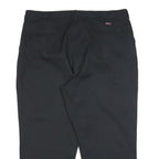 DICKIES Mens Cotton Blend Black Relaxed Straight Trousers W42 L26 Work Casual