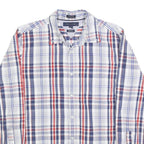 TOMMY HILFIGER Mens Blue & Red Check Shirt M Classic Fit Button Up Casual