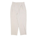 H&M Womens Cotton Blend Beige Relaxed Trousers W28 L26 Classic Zip Casual