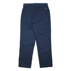 DICKIES Mens Regular Navy Blue Polyester Blend Button Closure Trousers W36 L31