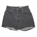 LEVI'S Womens Black Denim Cut-Off Shorts M W28 Frayed Hem Casual Summer