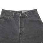 LEVI'S Womens Black Denim Cut-Off Shorts M W28 Frayed Hem Casual Summer