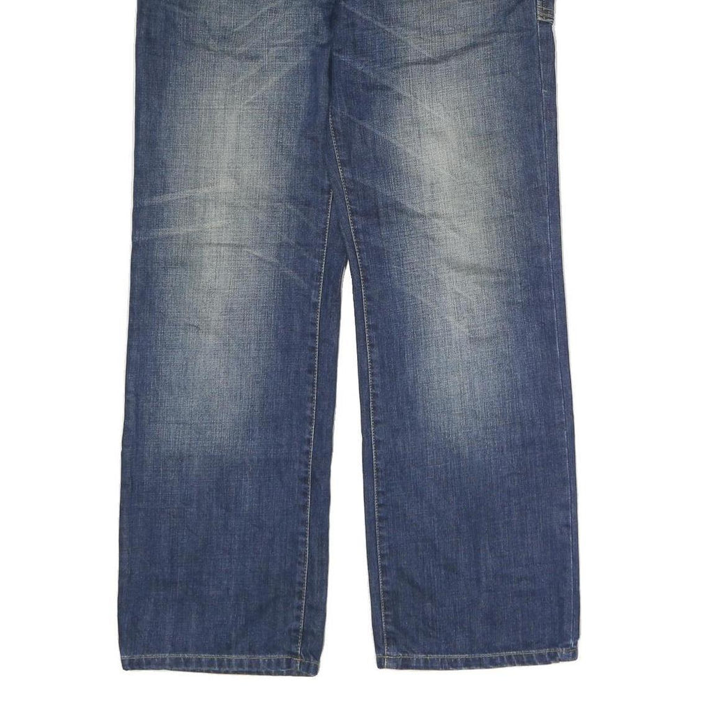 BMM Mens Jeans Blue Regular Straight Denim Medium W33 L32 Button Cotton