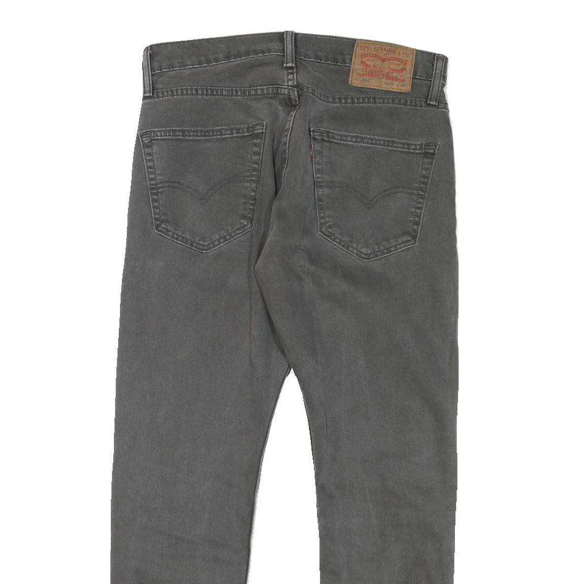 LEVI'S 502 Mens Jeans Grey Regular Straight Denim Medium W30 L26 Classic Style