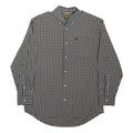TIMBERLAND Mens Black & White Checked Shirt S Button Down Cotton Blend Casual