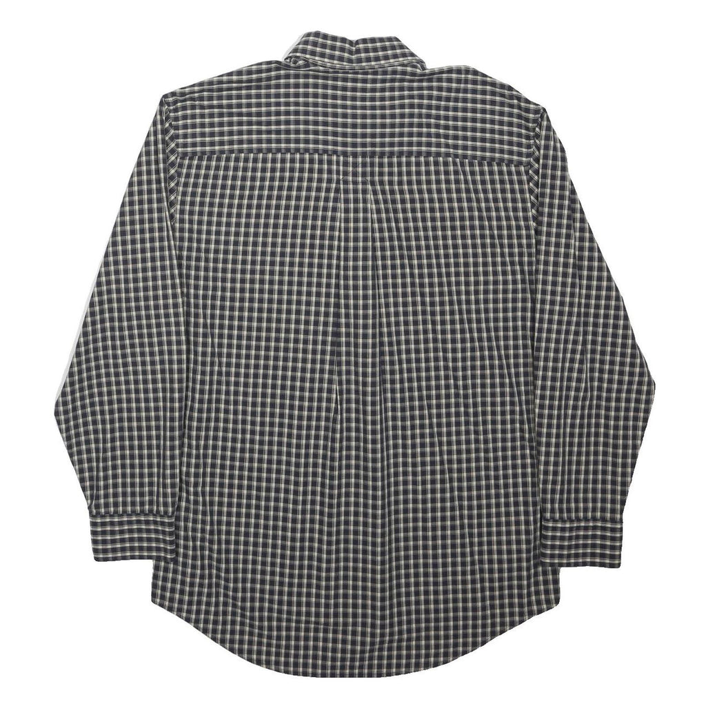 TIMBERLAND Mens Black & White Checked Shirt S Button Down Cotton Blend Casual