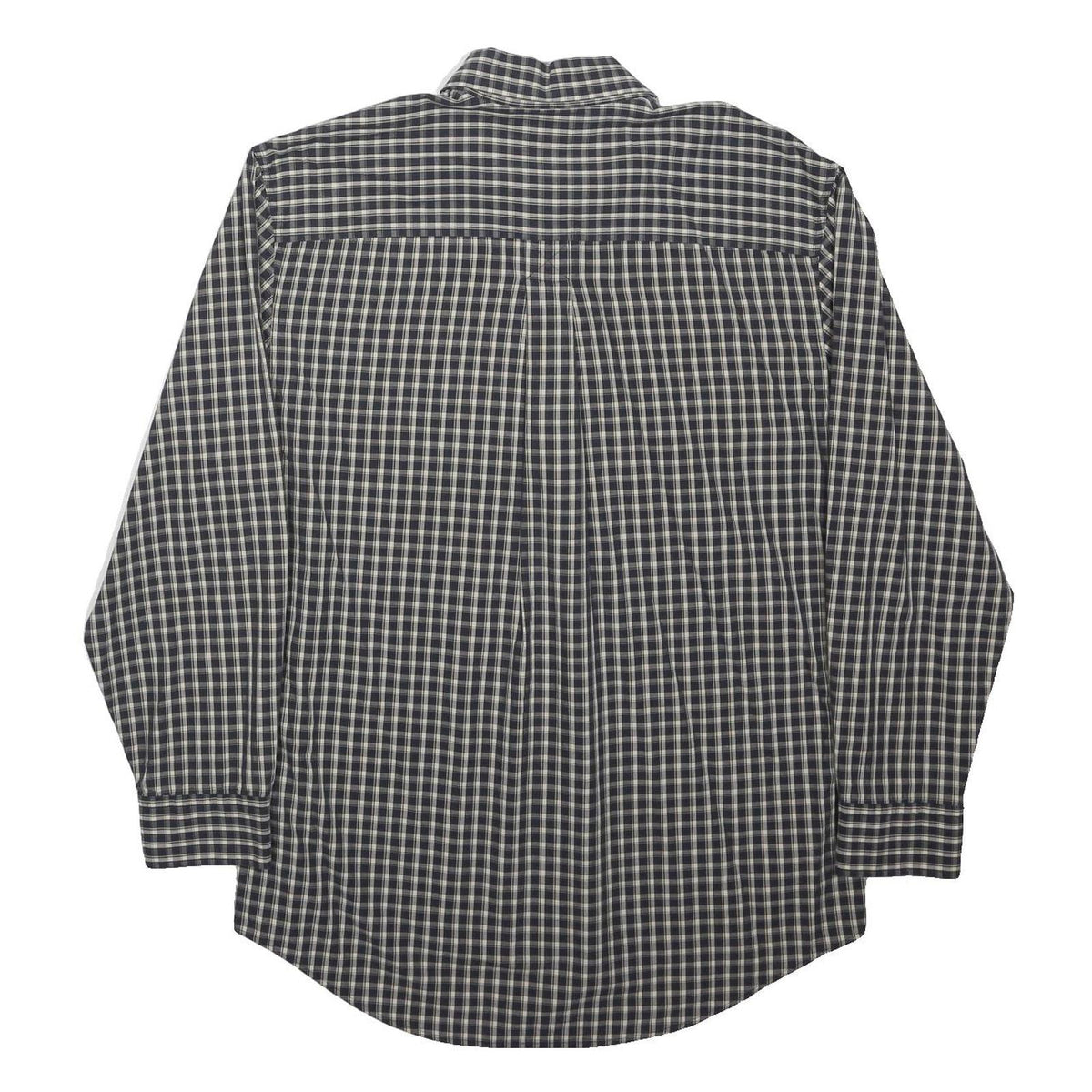 TIMBERLAND Mens Black & White Checked Shirt S Button Down Cotton Blend Casual