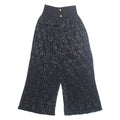 Womens Trousers Black Regular Wide-Leg W24 L23