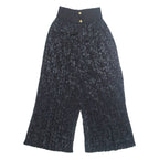 Womens Trousers Black Regular Wide-Leg W24 L23