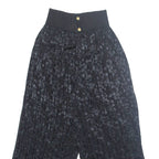 Womens Trousers Black Regular Wide-Leg W24 L23