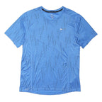 NIKE Mens Blue Polyester Blend Graphic T-Shirt M Short Sleeve Crew Neck Dri-FIT