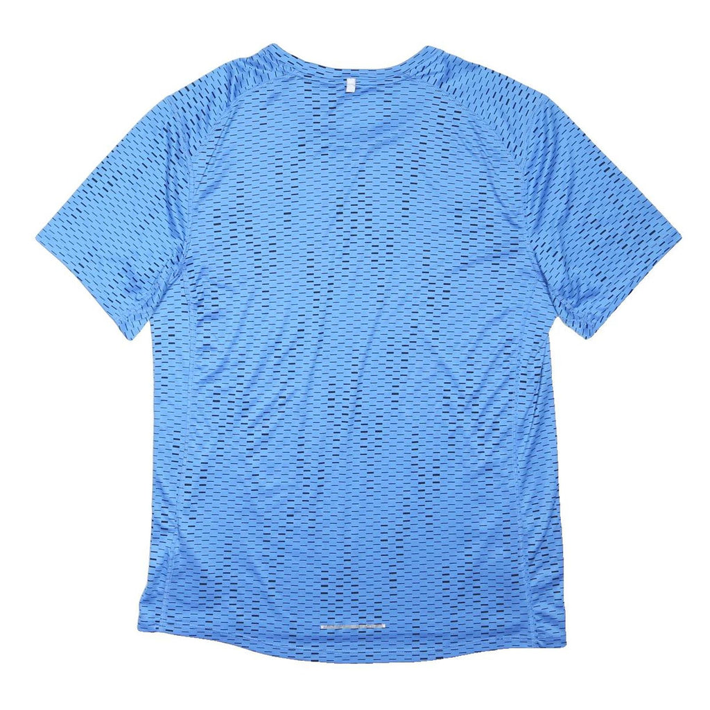 NIKE Mens Blue Polyester Blend Graphic T-Shirt M Short Sleeve Crew Neck Dri-FIT