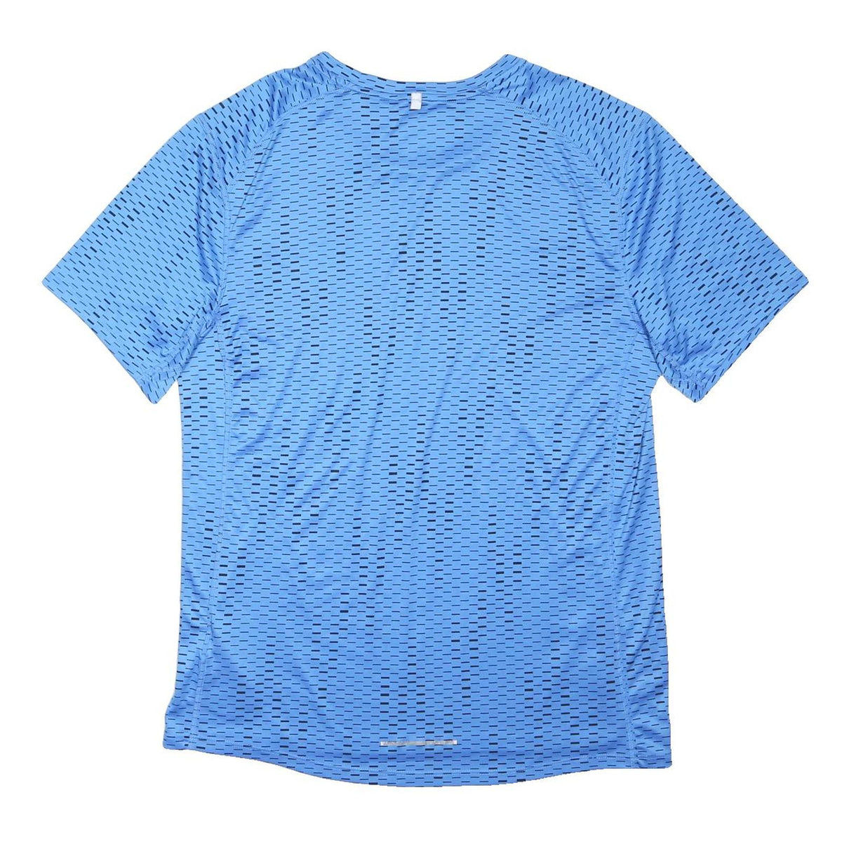NIKE Mens Blue Polyester Blend Graphic T-Shirt M Short Sleeve Crew Neck Dri-FIT