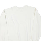 HANES Womens White Sweatshirt XL Pullover Cotton Blend Floral Colourful Print