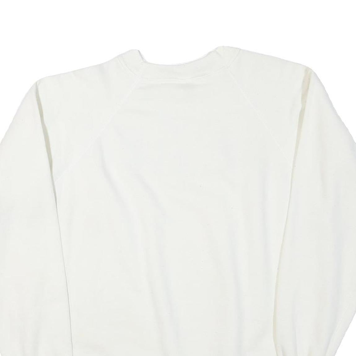 HANES Womens White Sweatshirt XL Pullover Cotton Blend Floral Colourful Print