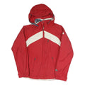 COLUMBIA Womens Red & White Outdoor Zip Jacket M Polyester Blend Sportswear