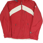 COLUMBIA Womens Red & White Outdoor Zip Jacket M Polyester Blend Sportswear