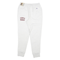 CHAMPION Mens Joggers White Temple University L W32 L31 Cotton Blend Drawstring