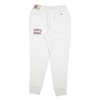 CHAMPION Mens Joggers White Temple University L W32 L31 Cotton Blend Drawstring