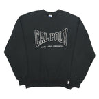 RUSSELL ATHLETIC Mens Black Cal Poly Crew Neck XL Cotton Blend Sweatshirt