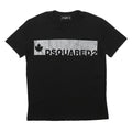 DSQUARED2 Mens Black Graphic T-Shirt M Short Sleeve Crew Neck Cotton Blend
