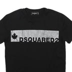 DSQUARED2 Mens Black Graphic T-Shirt M Short Sleeve Crew Neck Cotton Blend