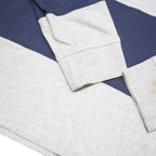 TOMMY HILFIGER Mens Blue & Grey Long Sleeve Striped XL Cotton Blend Polo Shirt