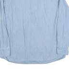 PRAIRIE MOUNTAIN Mens Blue & Light Blue Cotton Shirt L Casual Button-Down Long