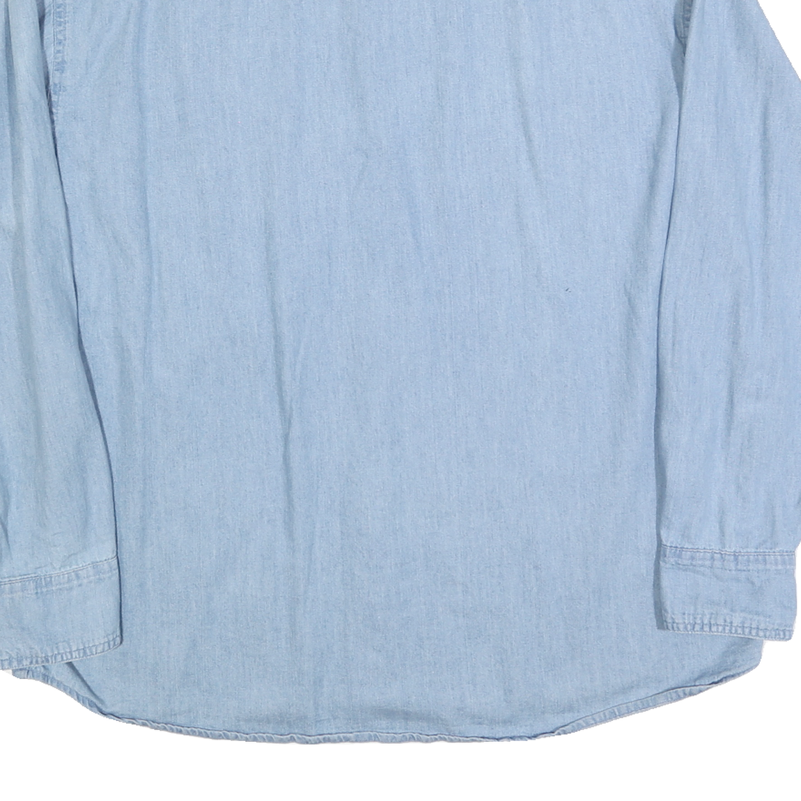 PRAIRIE MOUNTAIN Mens Blue & Light Blue Cotton Shirt L Casual Button-Down Long