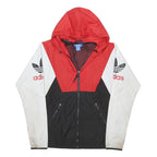 ADIDAS ORIGINALS Mens Red & Black & White Zip Jacket Polyester Blend S