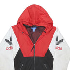 ADIDAS ORIGINALS Mens Red & Black & White Zip Jacket Polyester Blend S
