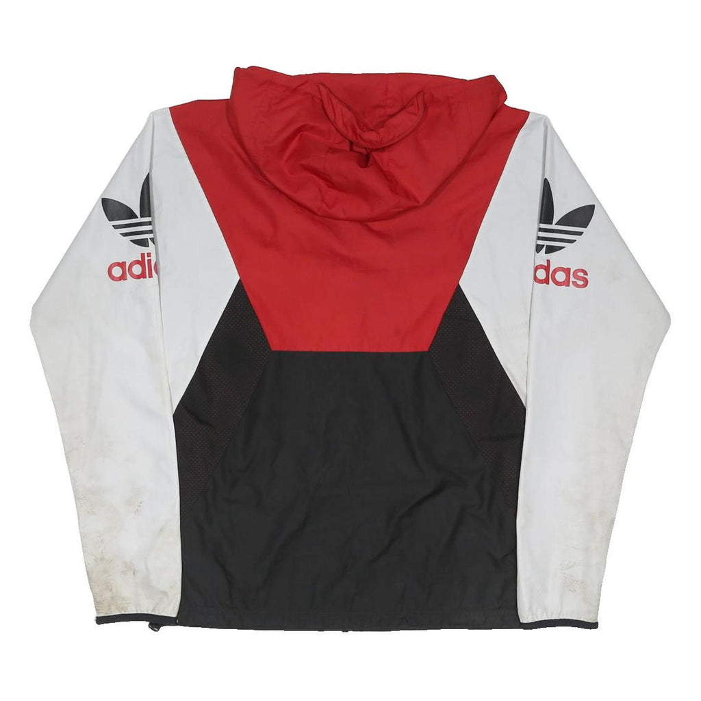 ADIDAS ORIGINALS Mens Red & Black & White Zip Jacket Polyester Blend S