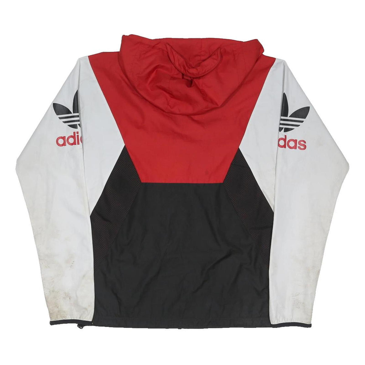 ADIDAS ORIGINALS Mens Red & Black & White Zip Jacket Polyester Blend S