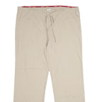 DICKIES Mens Cotton Blend Beige Regular Drawstring Trousers W40 L32 Casual