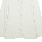 EMPORIO ARMANI Womens White Jacket XS Button Plain Classic Blazer Tailored