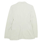 EMPORIO ARMANI Womens White Jacket XS Button Plain Classic Blazer Tailored