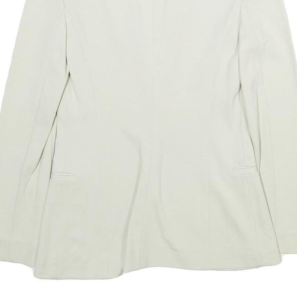 EMPORIO ARMANI Womens White Jacket XS Button Plain Classic Blazer Tailored