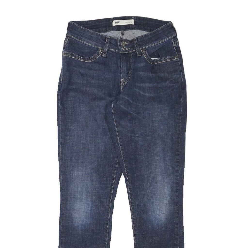LEVI'S Womens Slim Blue Denim Jeans W26 L30 Classic Cotton Blend Zip