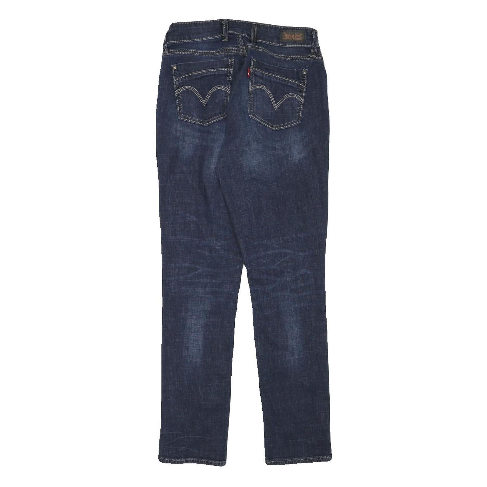 LEVI'S Womens Slim Blue Denim Jeans W26 L30 Classic Cotton Blend Zip