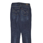 LEVI'S Womens Slim Blue Denim Jeans W26 L30 Classic Cotton Blend Zip