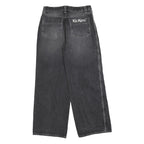 KICKERS Womens Jeans Black Relaxed Wide-Leg Denim Medium W31 L30 Stylish Casual