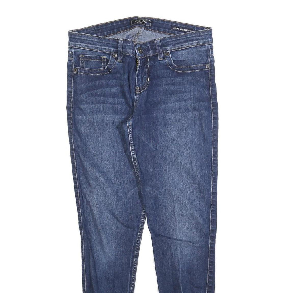 GUESS Womens Slim Blue Denim Cotton Blend Jeans W30 L28 Ultra Skinny Stylish